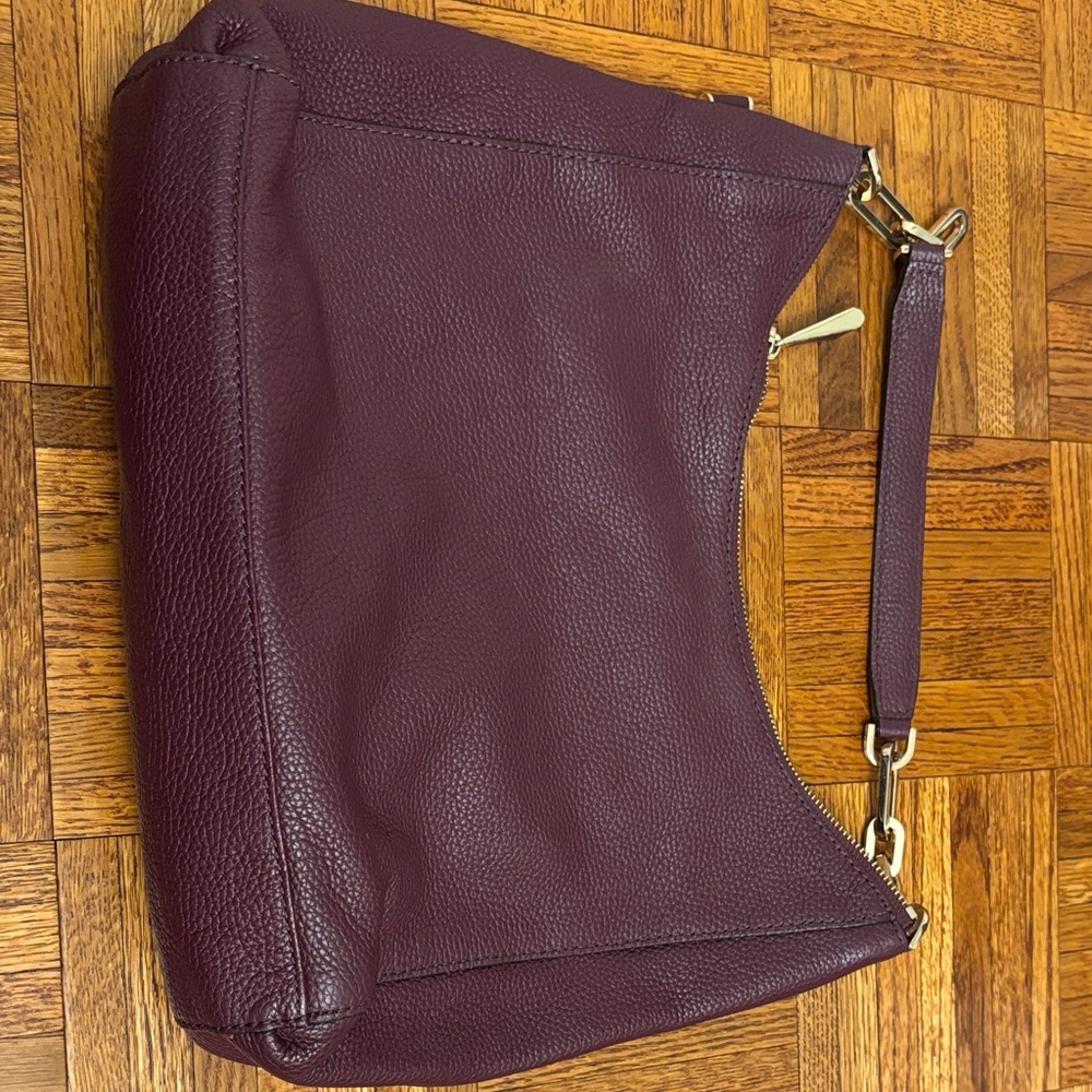 Michael Kors Matilda Plum Hobo Bag with Gold Accents - Picture 3 of 6